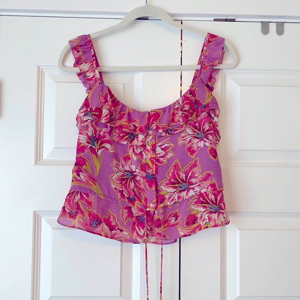 ASTR the Label Pink/Purple Flower Top